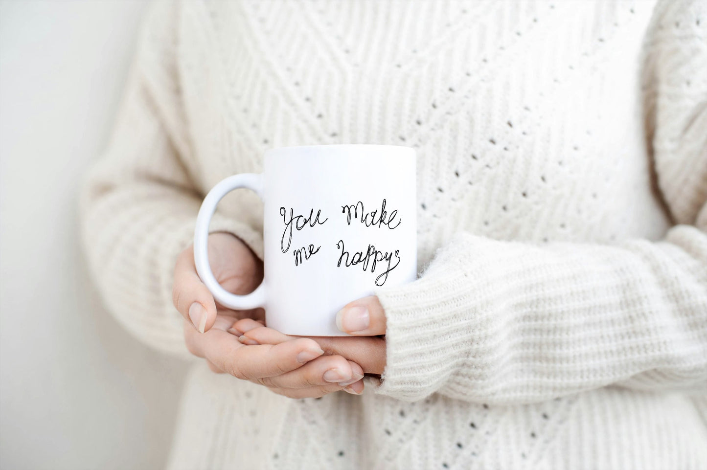 You make me happy" Tasse | Fassungsvermögen 330ml | Spülmaschienen geeignet